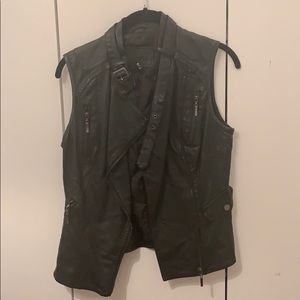 Leather vest-Chelsea Violet